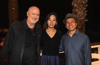  In the Merchandise, Bar and Artist Autograph Section at the Beach post show … Daniel Ho, Dannie Xue with JazzTrax Producer Art Good 