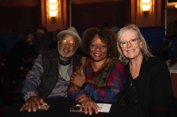  Look who’s in the crowd .. just retired 2 weeks before,  after YEARS the Morning Drive Announcer for The Wave in Los Angeles, PAT PRESCOTT, adjoined on the left by her Man Reggie, and best friend on right Kathy Payne 